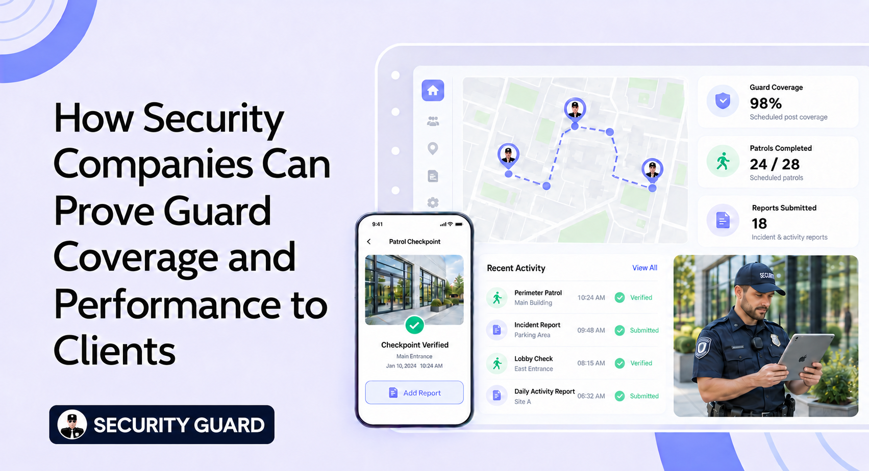 Security guard coverage dashboard
